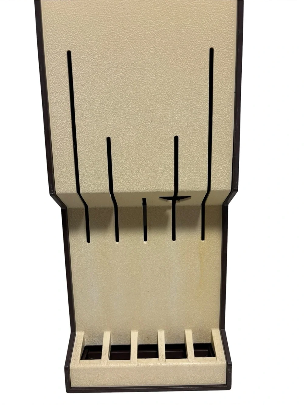 Cutco Plastic Wall Rack Hanging Knife Storage Holder #1742 USA Cream Brown
